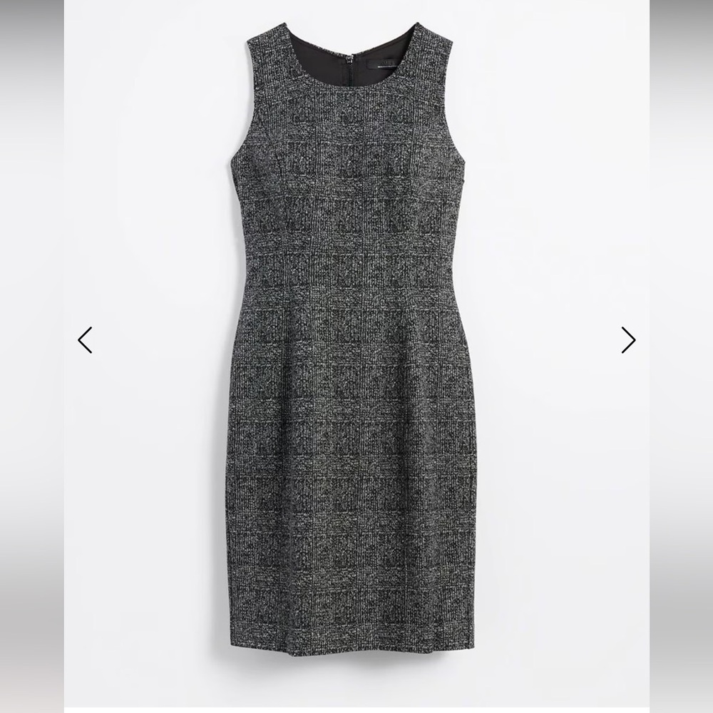 NWT White House Black Market Charcoal Sleeveless Dress with Full Back Zip - Picture 3 of 16
